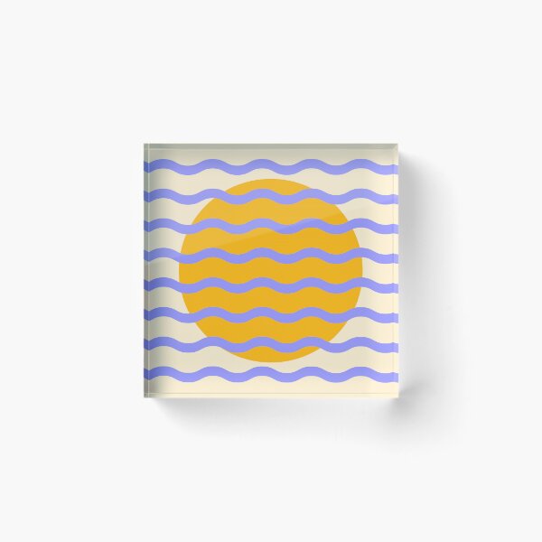 Item preview, Mid Century Modern Wavy Sun Throw Pillow in Purple and Mustard designed and sold by nineFlorals.