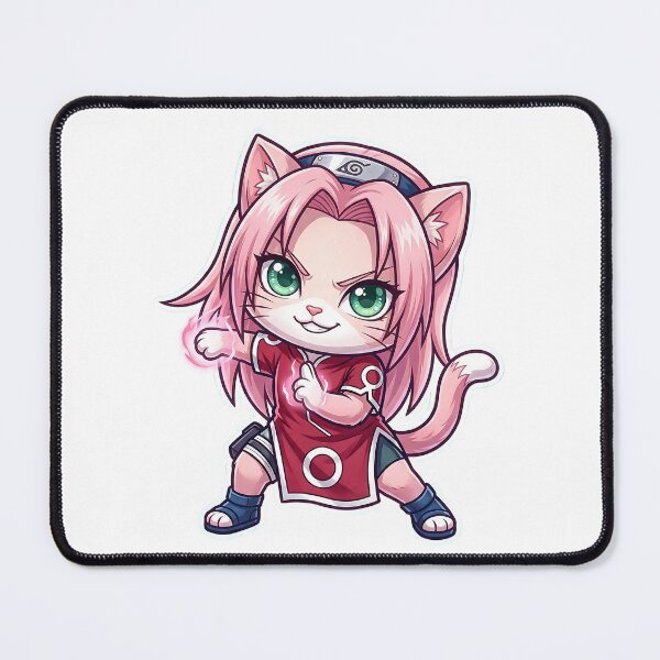 Item preview, Pink Ninja Sakura Cat Power: Chakra Punch Kunoichi designed and sold by CuteKats.
