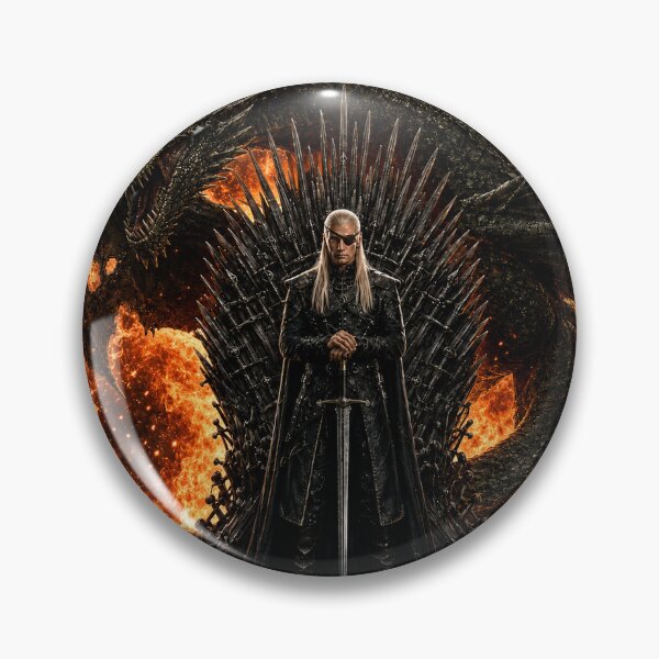 Item preview, The One-Eyed Prince & The Ancient Dragon Queen – Dark Fantasy Throne designed and sold by ApneaStore.