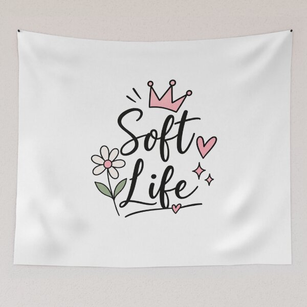 Item preview, Soft Life – Minimalist Pink Crown & Daisy Sticker designed and sold by StickyDelights.