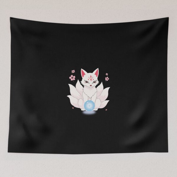 Item preview, 구미호 Korean Word Meaning Nine-tail fox black edition Korean Hangul Word Art & Illustration designed and sold by nonikastudio.