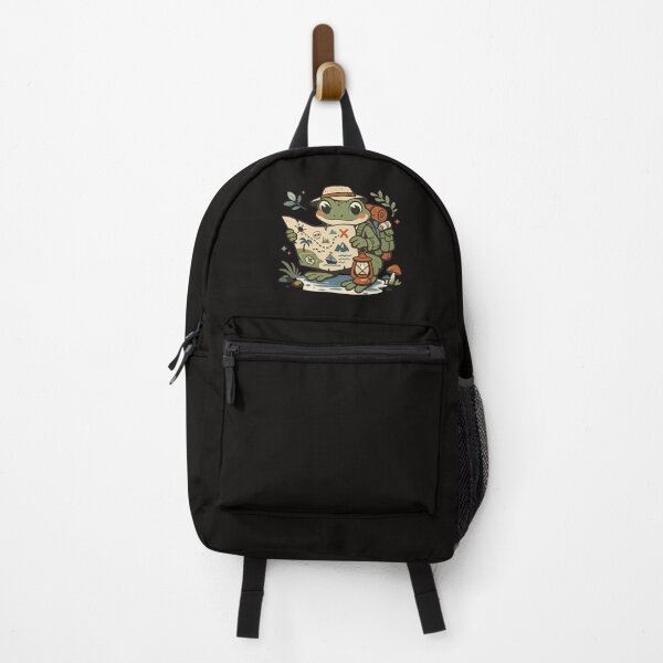 Item preview, Frog Explorer Funny Cartoon Gift for Adventure Fans, Gamers & Kids designed and sold by stylishdzign.