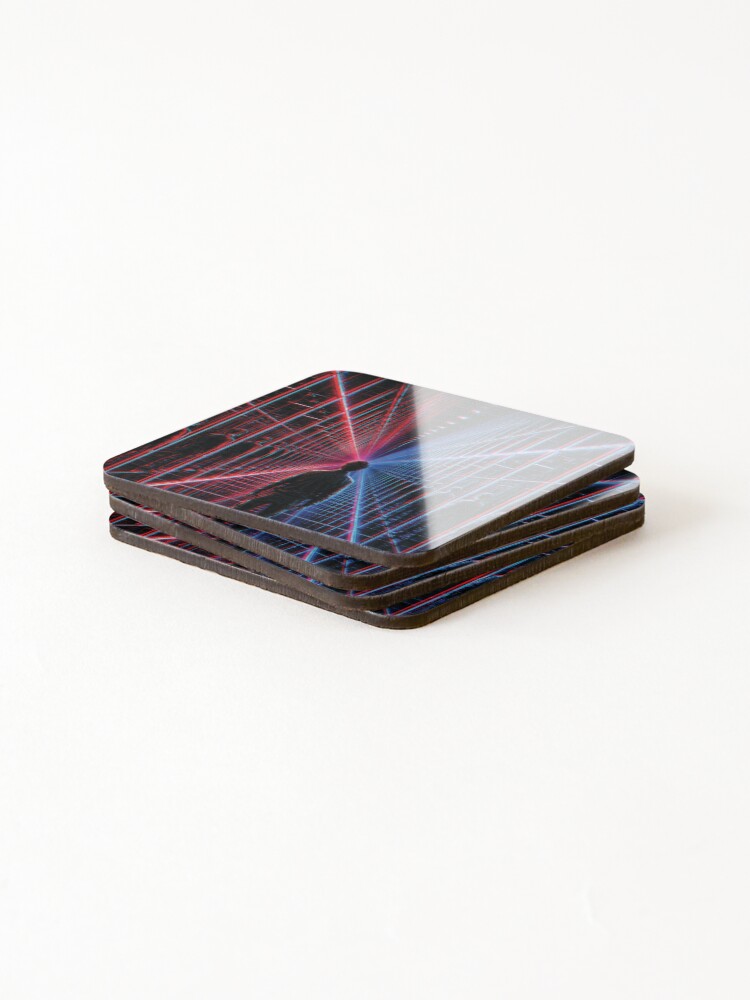 Thumbnail 4 of 5, Coasters (Set of 4), Recursion Ritual Anaglyph designed and sold by Jackoapple.