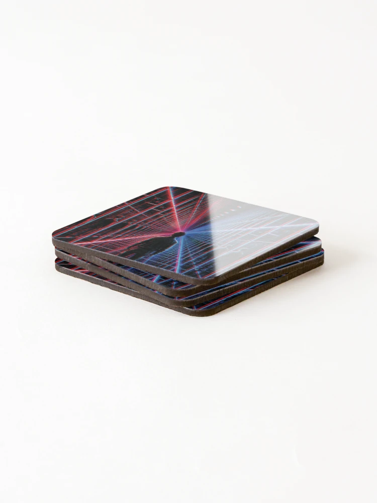 Thumbnail 4 of 5, Coasters (Set of 4), Recursion Ritual Anaglyph designed and sold by Jackoapple.