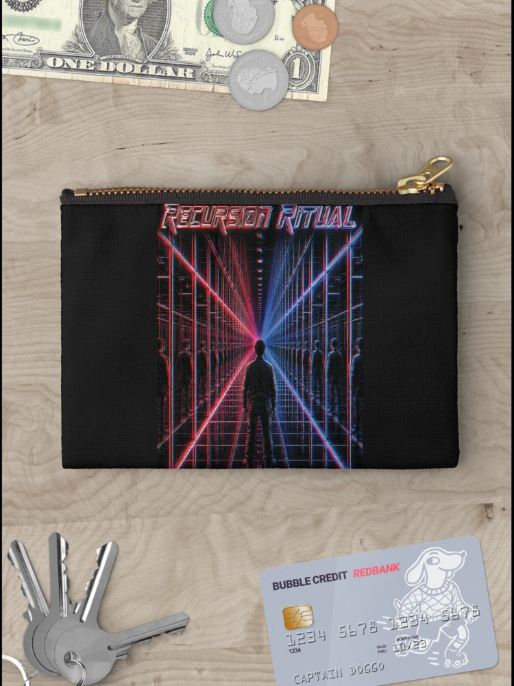 Thumbnail 3 of 4, Zipper Pouch, Recursion Ritual Anaglyph designed and sold by Jackoapple.