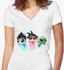 PowerPuff FighterZ Women's Fitted V-Neck T-Shirt