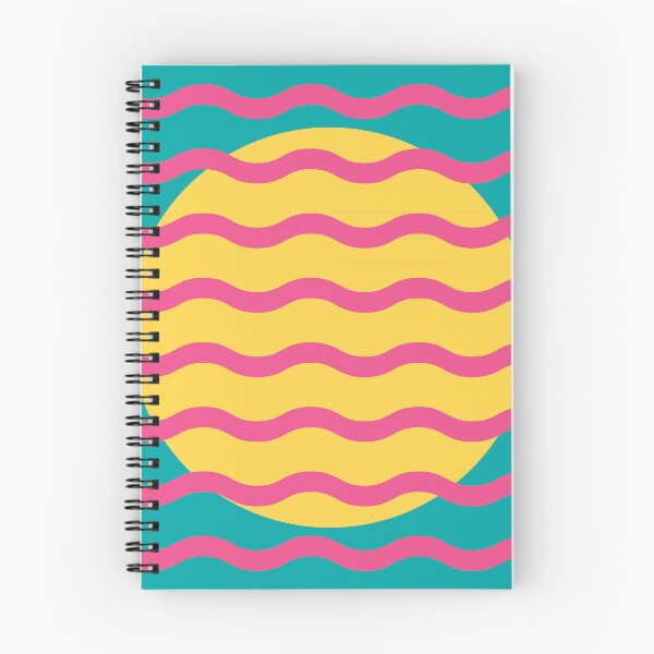 Item preview, Retro Wavy Pattern Tropical Pop Groovy watermelon pink and teal designed and sold by nineFlorals.