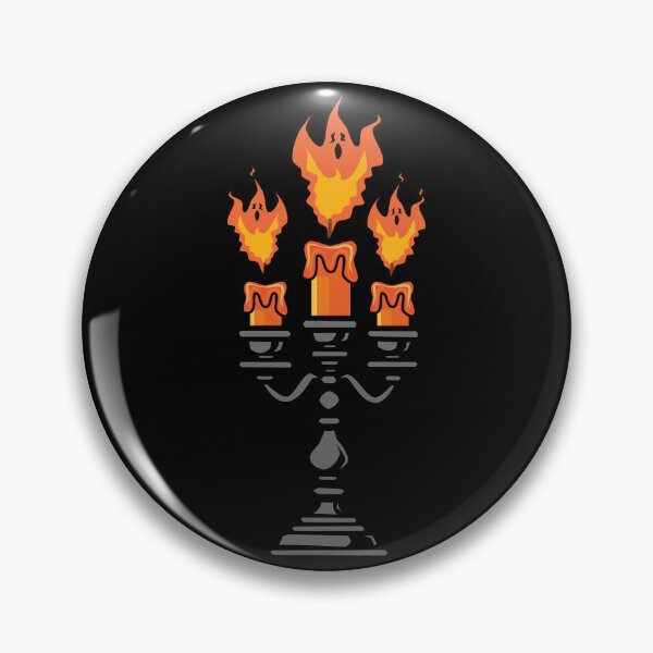 Item preview, Haunted Candle Flames – Spooky Gothic Halloween Illustration designed and sold by Rav3nArt.