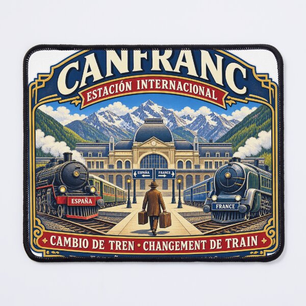 Item preview, Canfranc International Station – Vintage Spain–France Railway designed and sold by Past in Threads.