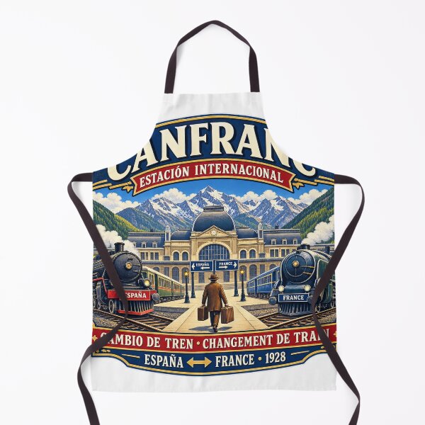 Item preview, Canfranc International Station – Vintage Spain–France Railway designed and sold by Past in Threads.