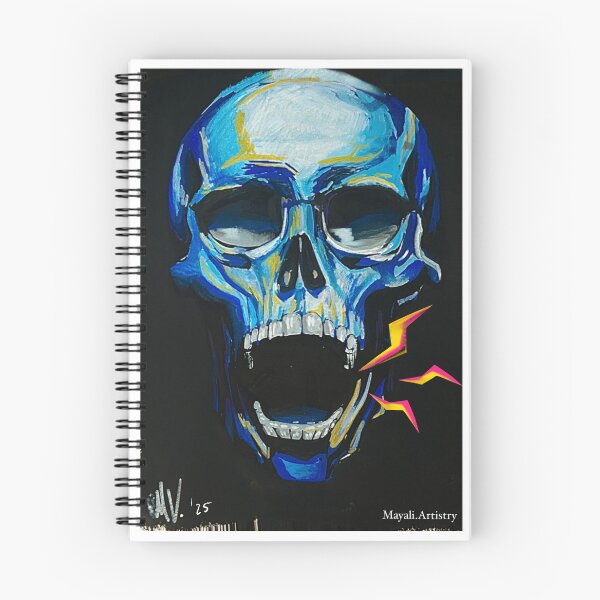 Artikelvorschau, Gemälde mit blauem Totenkopf entworfen und verkauft von Mayali Artistry .