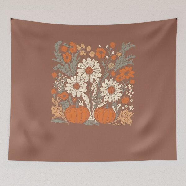 Item preview, Vintage Floral Pumpkin Shirt, Boho Wildflower Fall Graphic Tee, Cute Autumn Flower Pumpkin Shirt, Fall Gift designed and sold by fimacurtuse.