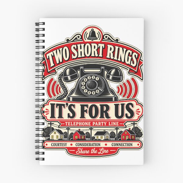 Item preview, Two Short Rings — It’s for Us — Vintage Telephone Party Line designed and sold by Past in Threads.