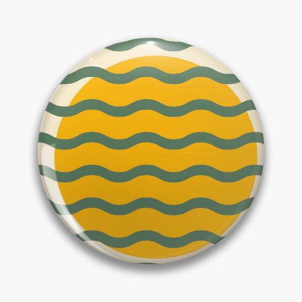 Item preview, Mid Century Modern Wavy Sun Throw Pillow in Sage and Mustard Earthy Forest designed and sold by nineFlorals.