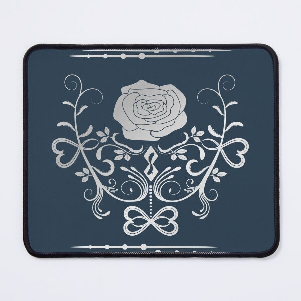 Item preview, Rose ornament, silver designed and sold by RedPoppyStudio.
