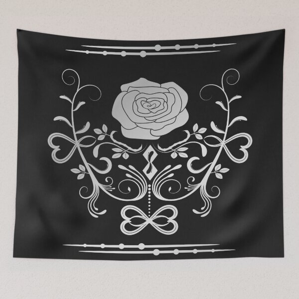 Item preview, Rose ornament, silver designed and sold by RedPoppyStudio.