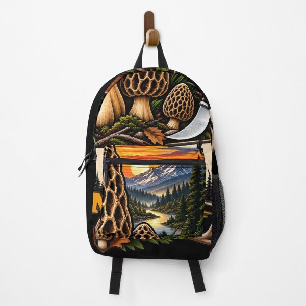 Item preview, Morel Mushroom Hunter Forest Sunset Art designed and sold by DailySparks.