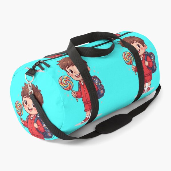Item preview, Kawaii School Boy with Lollipop & Backpack Vector Art designed and sold by KaleeDesigns.