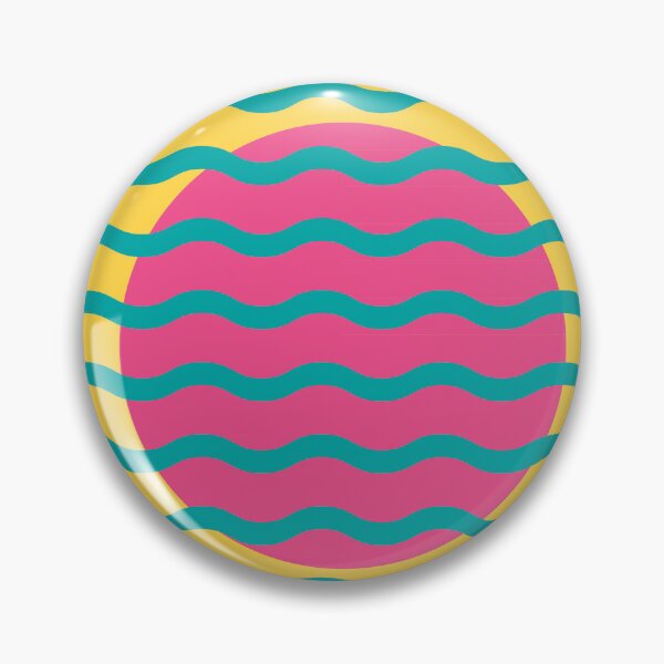 Item preview, Retro Wavy Pattern Tropical Pop Groovy Abstract Design designed and sold by nineFlorals.