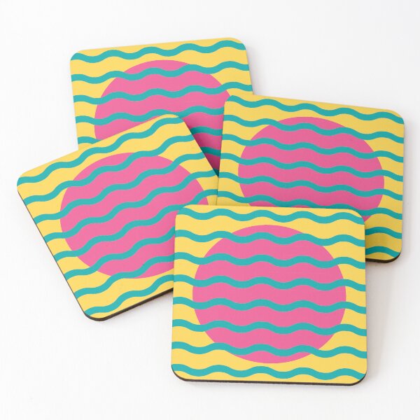 Item preview, Retro Wavy Pattern Tropical Pop Groovy Abstract Design designed and sold by nineFlorals.