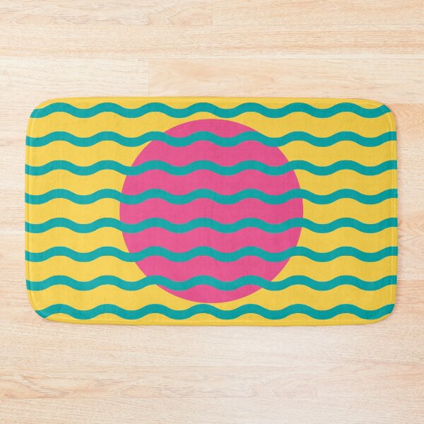 Item preview, Retro Wavy Pattern Tropical Pop Groovy Abstract Design designed and sold by nineFlorals.