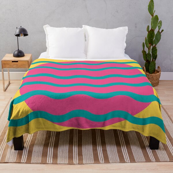Item preview, Retro Wavy Pattern Tropical Pop Groovy Abstract Design designed and sold by nineFlorals.