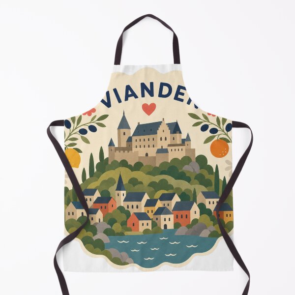 Item preview, Vianden Luxembourg Travel Souvenir Modern Folk Art designed and sold by VisualArtsOasis.