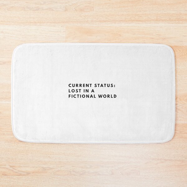 Item preview, Current Status Lost In A Fictional World Minimalist Bookish Quote designed and sold by Shopno7.