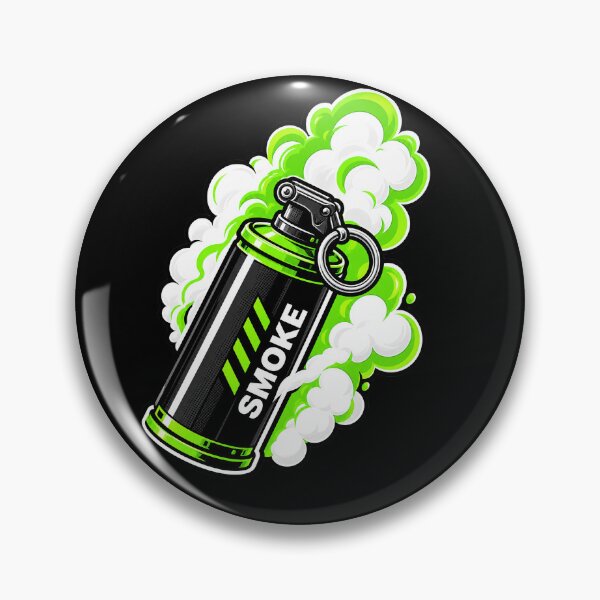 Item preview, Neon Green Smoke Grenade Gaming Sticker designed and sold by 3dleonardo.