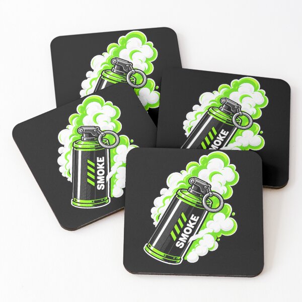 Item preview, Neon Green Smoke Grenade Gaming Sticker designed and sold by 3dleonardo.