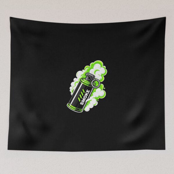Item preview, Neon Green Smoke Grenade Gaming Sticker designed and sold by 3dleonardo.