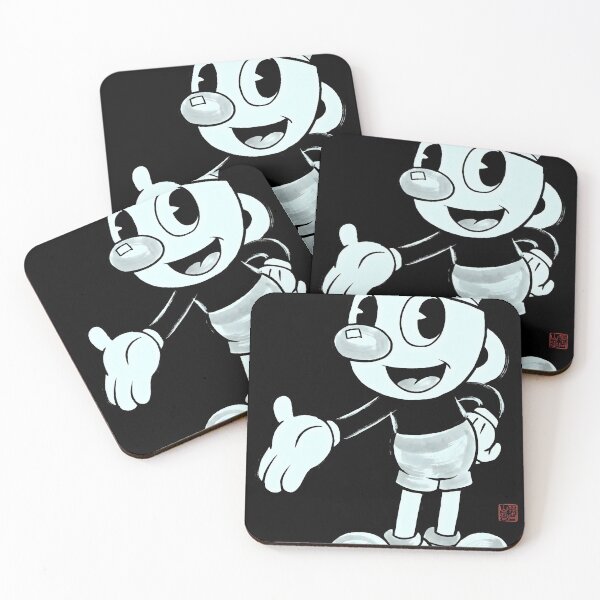 Aperçu de l'œuvre T-shirt graphique Mugman Cuphead Sumi-e Gaming créée et vendue par Senpaiwaves.