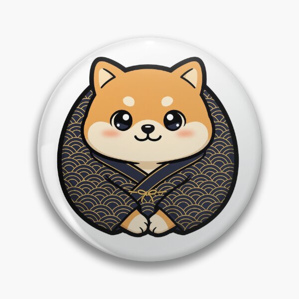 Item preview, Lucky Shiba Daruma - Kawaii Japanese Shiba Inu in Kimono designed and sold by PrettyCrypt.