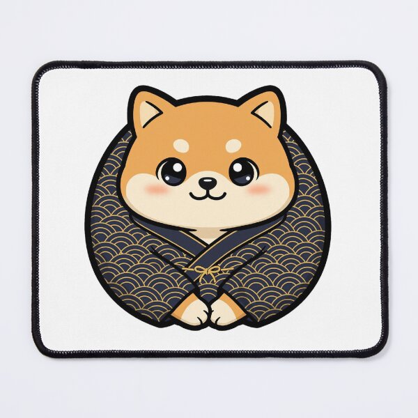 Item preview, Lucky Shiba Daruma - Kawaii Japanese Shiba Inu in Kimono designed and sold by PrettyCrypt.