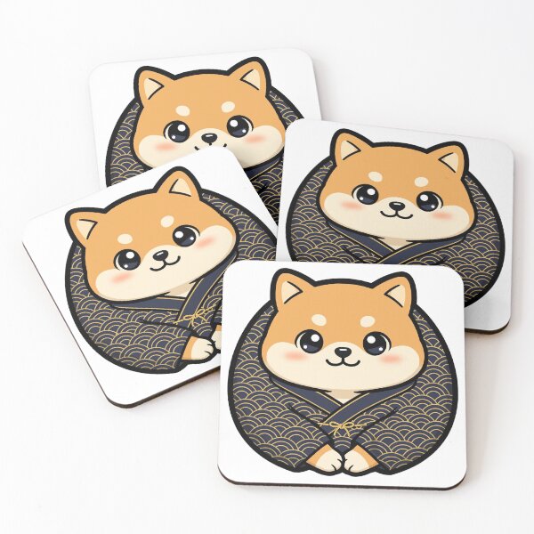 Item preview, Lucky Shiba Daruma - Kawaii Japanese Shiba Inu in Kimono designed and sold by PrettyCrypt.