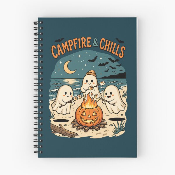 Item preview, "Campfire & Chills" Ghosts Beach Bonfire − Halloween Coastal Design designed and sold by Sea Gem.