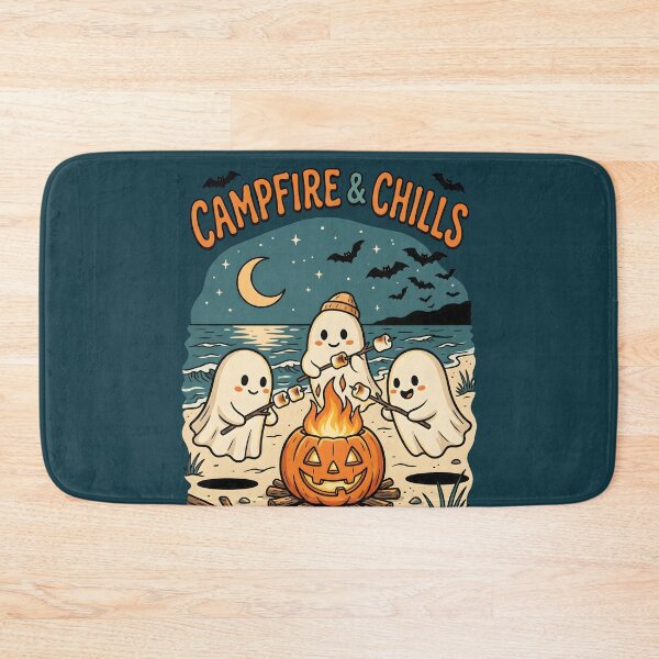 Item preview, "Campfire & Chills" Ghosts Beach Bonfire − Halloween Coastal Design designed and sold by Sea Gem.