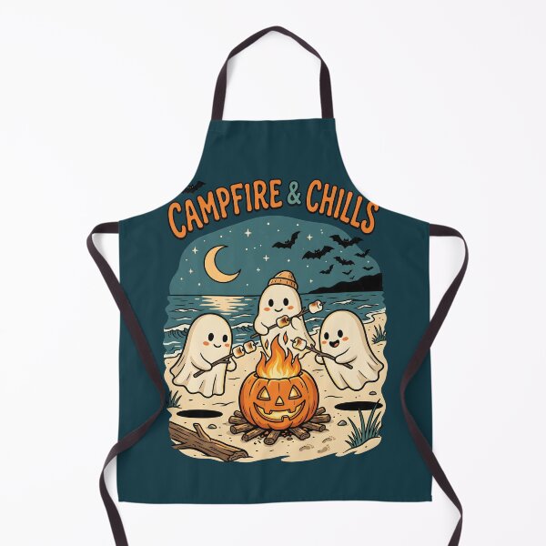 Item preview, "Campfire & Chills" Ghosts Beach Bonfire − Halloween Coastal Design designed and sold by Sea Gem.