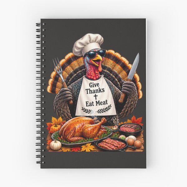 Item preview, THANKSGIVING- GIVE THANKS EAT MEAT designed and sold by CarnivoreGifts.