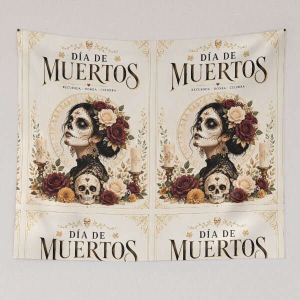 Item preview, Elegant Mexican Day of the Dead Poster designed and sold by DoveArtDesigns.