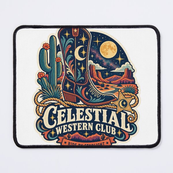 Artikelvorschau, Celestial Western Club – Reiten im Sternenlicht entworfen und verkauft von Odd Hours Studio.