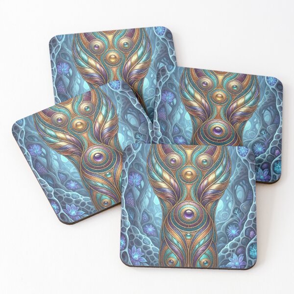 Item preview, Mystical Biomechanical Totem in Bioluminescent Forest designed and sold by Frackxion.