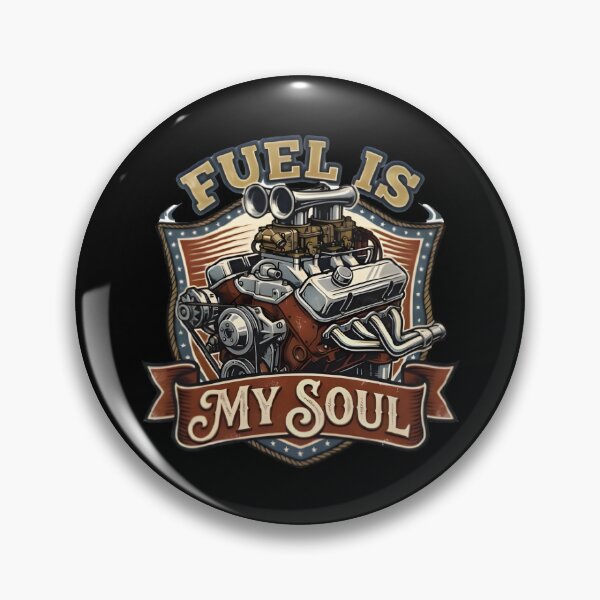 Item preview, Title: Fuel Is My Soul Vintage V8 Engine | Mechanic & Car Guy Gift designed and sold by eihabo.