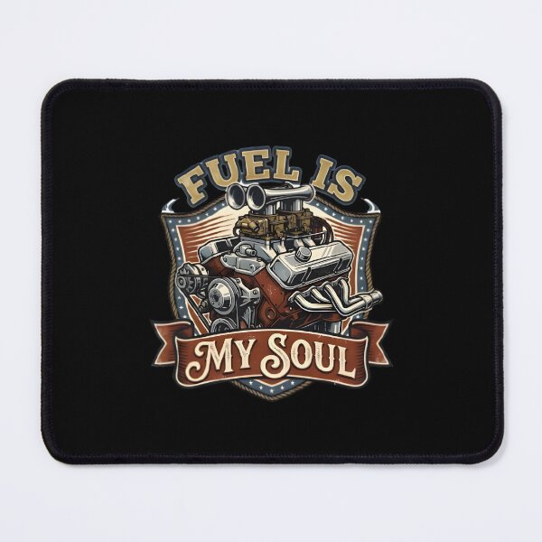 Item preview, Title: Fuel Is My Soul Vintage V8 Engine | Mechanic & Car Guy Gift designed and sold by eihabo.