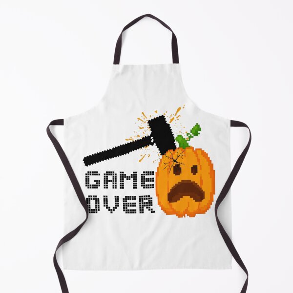 Item preview, Game Over Pixel Pumpkin Smash Retro Halloween Gamer | Dark Ink Edition designed and sold by SunandShade.