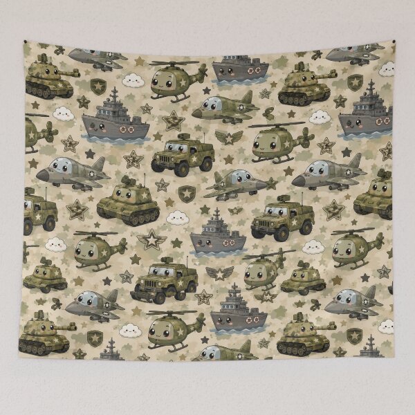 Item preview, Kawaii Military Vehicles Camouflage designed and sold by Military Insignia Products.