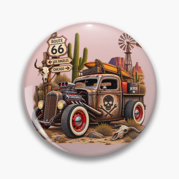 Item preview, Route 66 Rat Rod Desert Truck 1776-2026 designed and sold by Normandy Road Heritage™ - Vintage Garage Art.