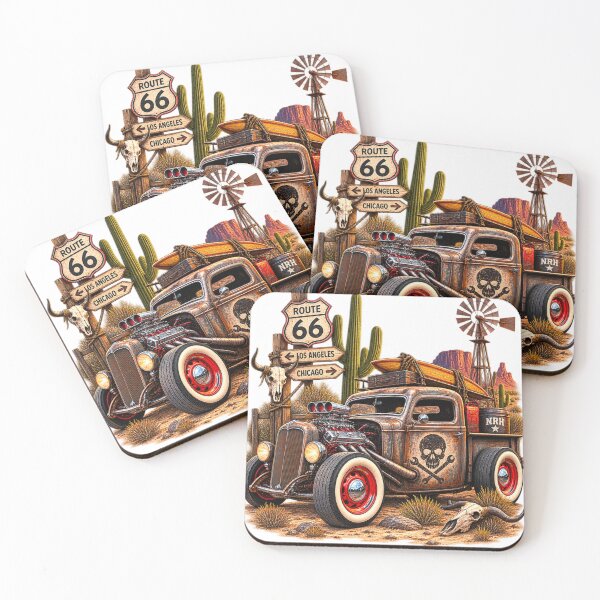 Item preview, Route 66 Rat Rod Desert Truck 1776-2026 designed and sold by Normandy Road Heritage™ - Vintage Garage Art.