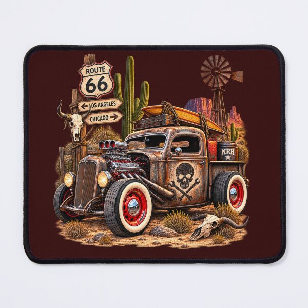 Item preview, Route 66 Rat Rod Desert Truck 1776-2026 designed and sold by Normandy Road Heritage™ - Vintage Garage Art.