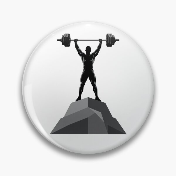Item preview, Weightlifter Silhouette Overhead Press on Rock Peak designed and sold by Zeroserio.